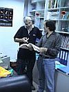 El Dr. Romero con el Director del Centro de Astrofsica
